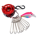 Stainless Steel Fishing Clip with Floats, 8 Clips Live Bait Hook Holder for Reel, Portable Fishing Tackle Tool