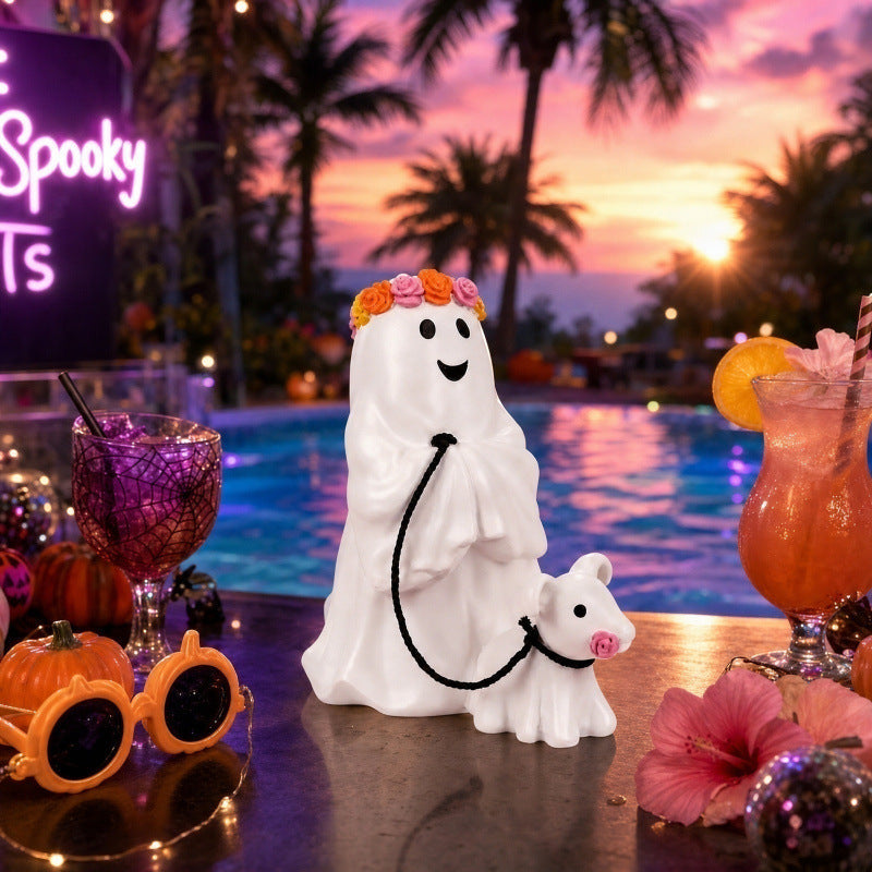 Halloween Ghost Dog Walking Decoration Home Garden Decor Ghost Festival Atmosphere