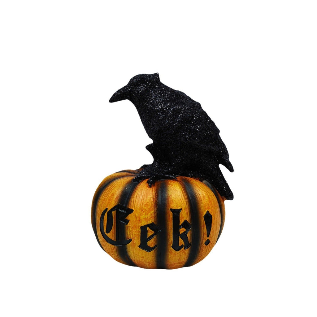 Halloween Crow Pumpkin Ornament Party Ghost Festival Resin Crafts Atmosphere Decoration Props